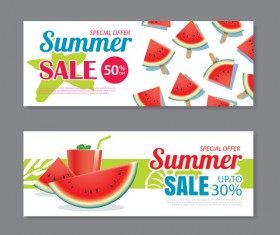 Summer special offer banners design vector 03