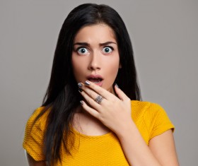 Surprised expression Stock Photo