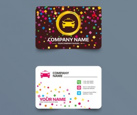 Taxi company business card design vector