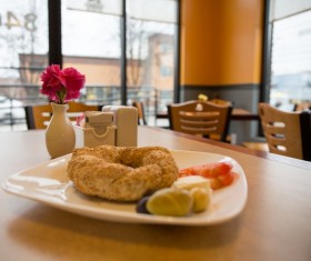 The donut on the table Stock Photo