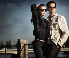 The river shooting couple Stock Photo 02