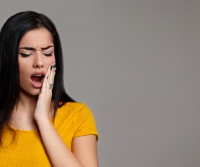 Toothache woman Stock Photo