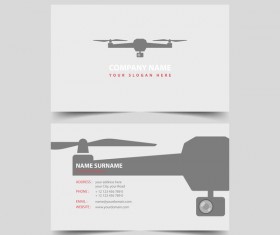 UAV company business card vector 01
