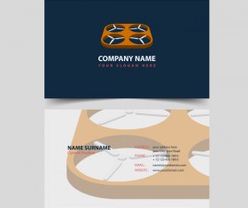 UAV company business card vector 02