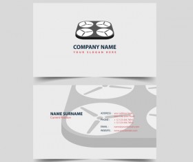 UAV company business card vector 03