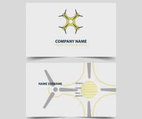 UAV company business card vector 04