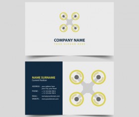 UAV company business card vector 06