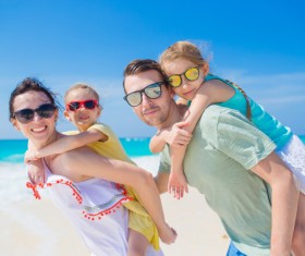 Vacation happy family Stock Photo