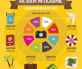Vacation infographic design vector