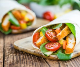 Vegetables Meat Pancakes Stock Photo