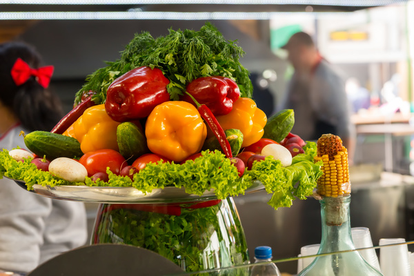 Vegetables big platter Stock Photo