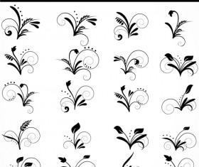 Vintage elements ornaments vector set