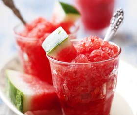 Watermelon smoothie cool drink Stock Photo