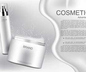 White cosmetic products poster template vector
