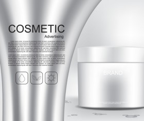 White cream cosmetic poster vector