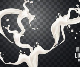 White liquid splashing illustration vector