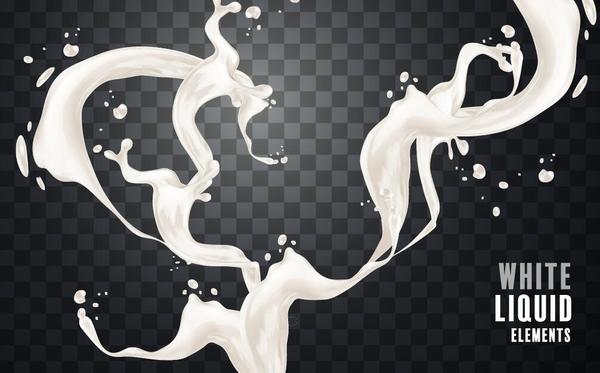 White liquid splashing illustration vector