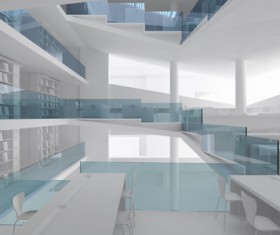 White office space Stock Photo 02