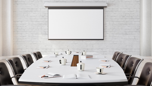 White office space meeting room table Stock Photo 01
