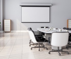 White office space meeting room table Stock Photo 02