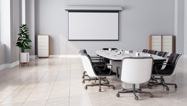 White office space meeting room table Stock Photo 02