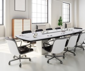 White office space meeting room table Stock Photo 04