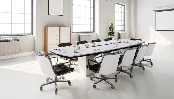 White office space meeting room table Stock Photo 04