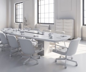 White office space meeting room table Stock Photo 07
