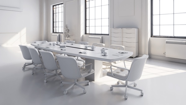 White office space meeting room table Stock Photo 07
