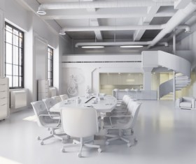 White office space meeting room table Stock Photo 09