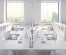 White office space meeting room table Stock Photo 10