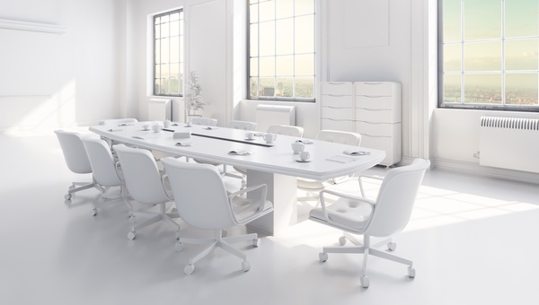 White office space meeting room table Stock Photo 12