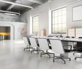 White office space meeting room table Stock Photo 13
