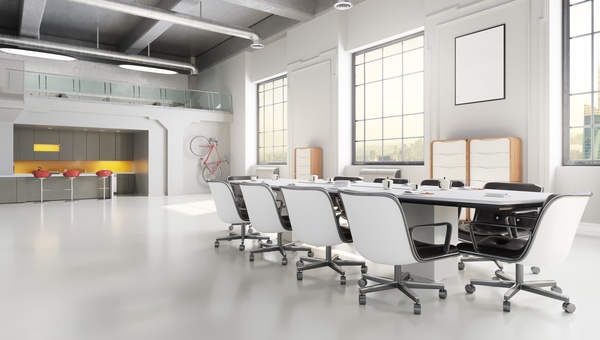 White office space meeting room table Stock Photo 13