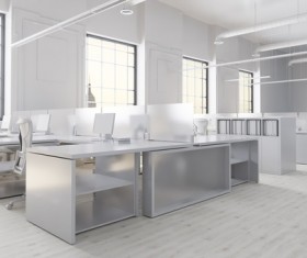 White office space meeting room table Stock Photo 15