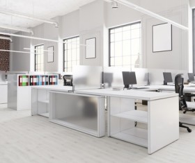 White office space meeting room table Stock Photo 16