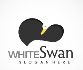 White swan logo vector