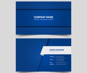 White with blue business card remplate vector