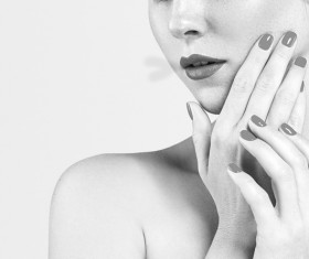 Woman Black and White Portrait Stock Photo 07