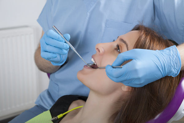 Woman doing dental care Stock Photo 03