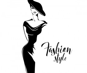 Woman fashion styles illustration vector material 03