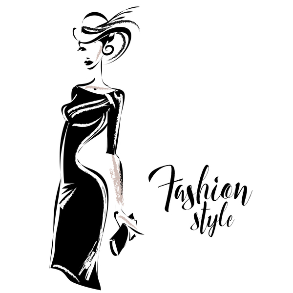 Woman fashion styles illustration vector material 05 free download