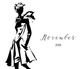 Woman fashion styles illustration vector material 07