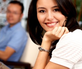 Woman sweet smile Stock Photo