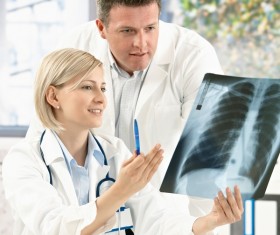 X ray film exchange doctor Stock Photo 01