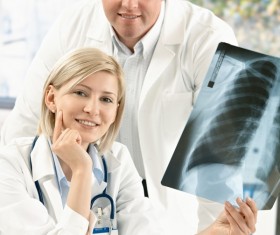 X ray film exchange doctor Stock Photo 02