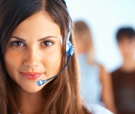 Young customer service girl Stock Photo