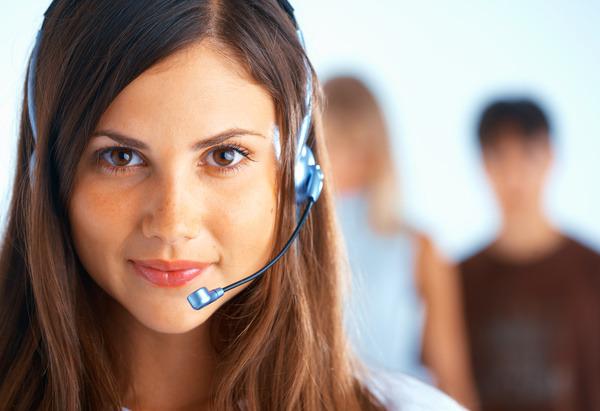 Young customer service girl Stock Photo