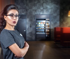 Young woman hotel administrator Stock Photo 02