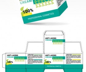 anti aging cream packaging box vector template 01